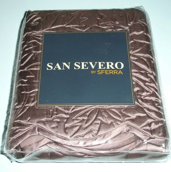 Sferra Renee San Severo Acolchoado Euro Continental Sham Ameixa Borda Recortada Novo - Imagem 3 de 3