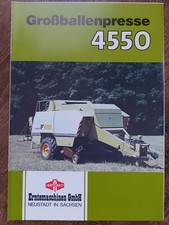 DDR VEB KOMBINAT FORTSCHRITT LANDMASCHINEN PROSPEKT GRO&szlig;BALLENPRESSE 4550