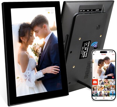 Golony WiFi Digitaler Bilderrahmen | 10,1'' Mirror Glow 1280x800 IPS LCD Touchscreen