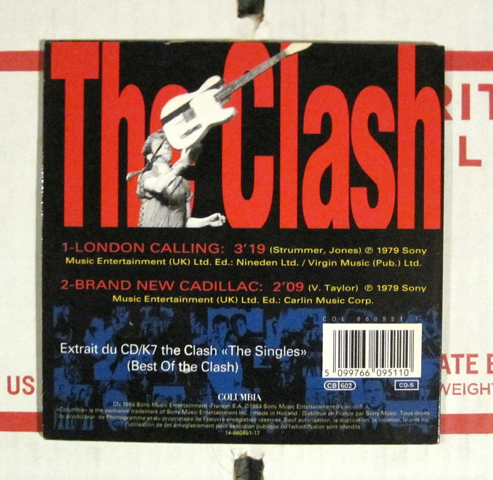 THE CLASH LONDON CALLING CD SINGLE 14-660951-17 COLUMBIA 1994 2 SONGS IMPORT  - Image 2 of 3