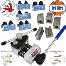 Professional Flaring Tool Brake Tube Pipe Flare Kit 4 x Dies Fuel Lines 3/16-3/8