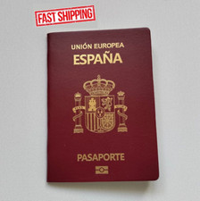 Spanish passport imitation. Clear passport Simulation. Blank Passport props.