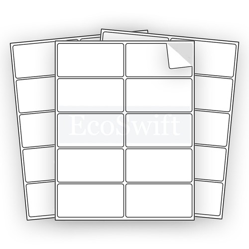 (5000) 4 x 2 EcoSwift Laser/Ink Address Shipping Adhesive Labels 10 per sheet - Imagen 3 de 5
