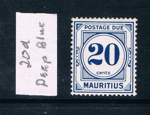 Mauritius 1966 - 20 ¢ Envoi A Cause De - Bleu Profond - Sc J12v [ Sg D12a] MNH - Photo 1 sur 2