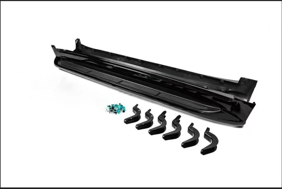 Barras Nerf de pedal peldaños laterales negras para Lexus LX570 J200 2008-2021 Foto 3 de 4