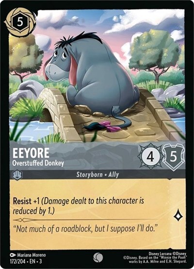 Lorcana Eeyore - Overstuffed Donkey (172/228) Into the Inklands NM