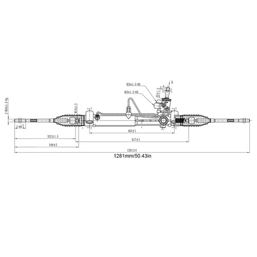 Power Steering Rack & Pinion Assembly fit Chrysler 300 Dodge Challenger Charger) - Picture 2 of 12