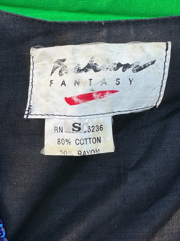 Fashion Fantasy Ladies Handmade Patriotic USA Flag Sequin Vest Size S. - Image 2 of 4