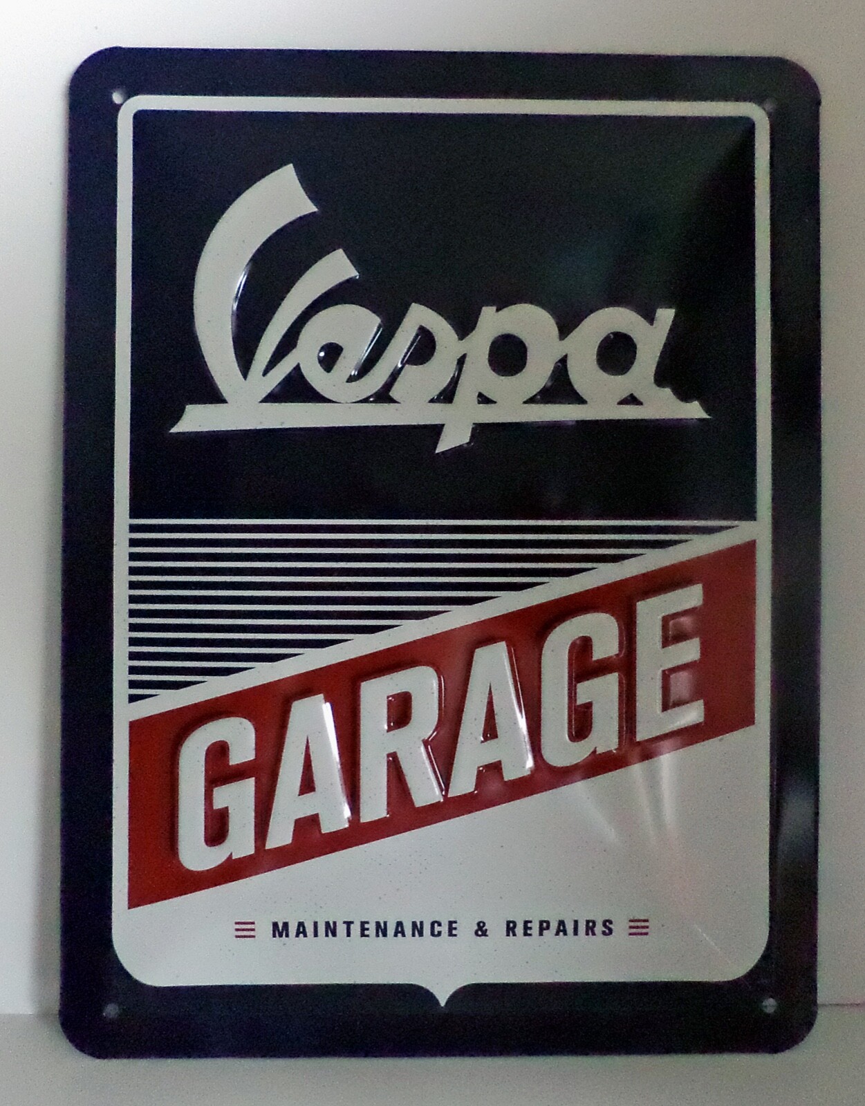 Vespa Scooter Metal Sign, Nostalgic Art Vespa Garage Sign, Lambretta Vespa Sign