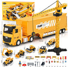 Kids Construction Toys, Construction Truck Toys Set W/Crane, Excavator, Forkl...
