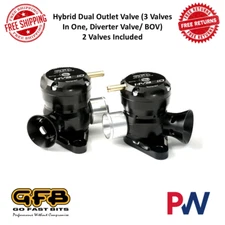 Go Fast Bits 3 in 1 Hybrid Dual Outlet Valve Black For Nissan GT-R R35 VR38DETT