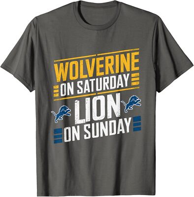 Wolverine On Saturday Lion On Sunday Funny Gag Cool Unisex T-Shirt