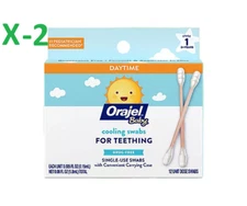 Orajel Baby Daytime Cooling Swabs for Teething 12 Swabs Each Lot of 2