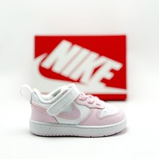 NEW Toddler Baby NIKE Court Borough Low Recraft TD White/Pink DV5458 105