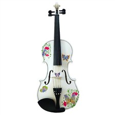 Butterfly White 1/4 Violin Outfit with Crystal fine tuners