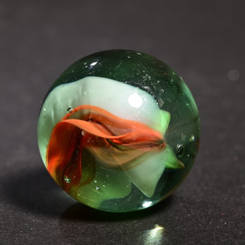 Rare 8 Vane Japanese White Cross-Through Large Marble Vintage Cat's Eye - Picture 6 of 20