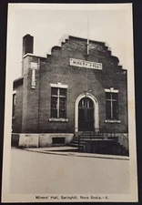 Miners Hall Springhill Nova Scotia Canada Postcard