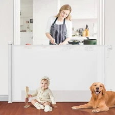 Retractable Baby Gates for Doorways, PRObebi Retractable Dog Gate 54" * 34"