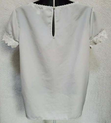 LC Lauren Conrad Womens Shirt Top Blouse Size S Small Gray - Picture 5 of 12