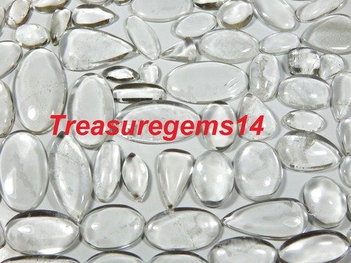 Crystal Quartz 500 Ct Wholesale Lot Natural Transparent Cabochon Loose Gemstone - Picture 4 of 4