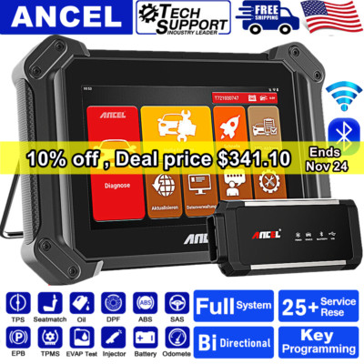 Ancel V6 PRO+ Bi directional Diagnostic Scanner Car OBD2 Scan Tool Active Test 