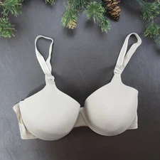 Warners Bra 38C Tan Padded Underwire Adjustable Clasp Back