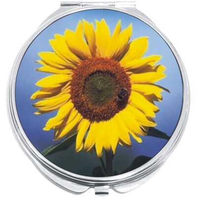 Sunflower Compact with Mirrors - Perfect for your Pocket or Purse