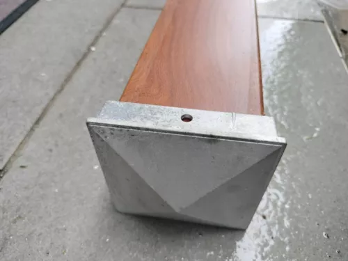 Powder coated Aluminium Post Tube Pipe Fence Support 75mm 3" Teak 1 piece 2400mm - Picture 1 of 10