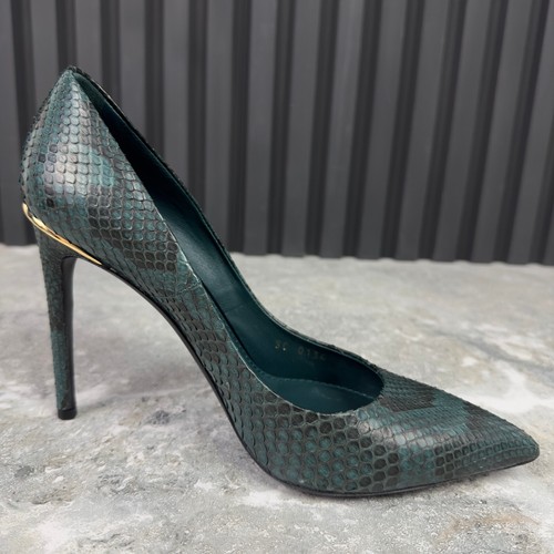 Louis Vuitton Eyeline Pump tacchi alti verde pitone 8 US o 38 EUR - Foto 9 di 24