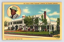 Postcard California Los Angeles CA Eddie Rochester Anderson 1940s Unposted Linen