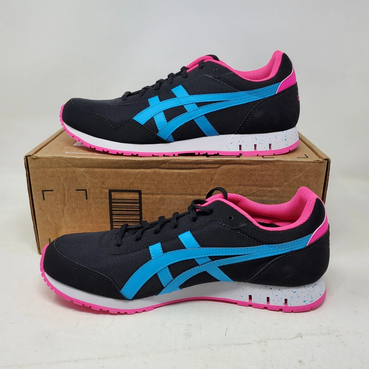 Escalera infancia falda Mens Asics Curreo Casual Walking Shoe/ Black Blue Pink / HN537 9039/NEW/  Size 10 | eBay