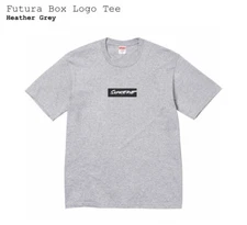 Brand New Supreme x Futura Box Logo Tee Heather Grey Size M - SS24 - BOGO
