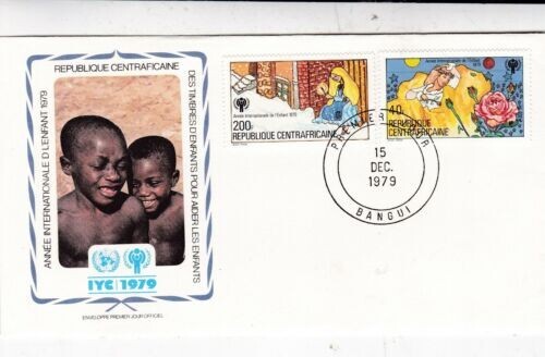 Central African Republic 1979 Year of the child set of 2 FDC Bangui cancel VGC - Picture 2 of 2