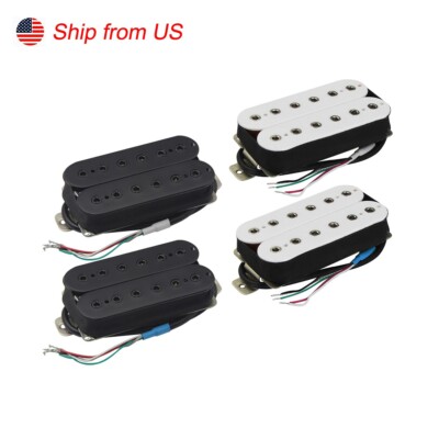 FLEOR Alnico 5 Guitar Humbucker Pickup Hex Poles Neck / Bridge / N+B Pickup Set