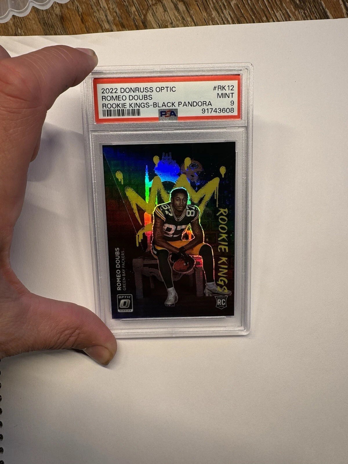 Romeo Doubs Panini Donruss Optic Rookie Kings #RK12 Black Pandora