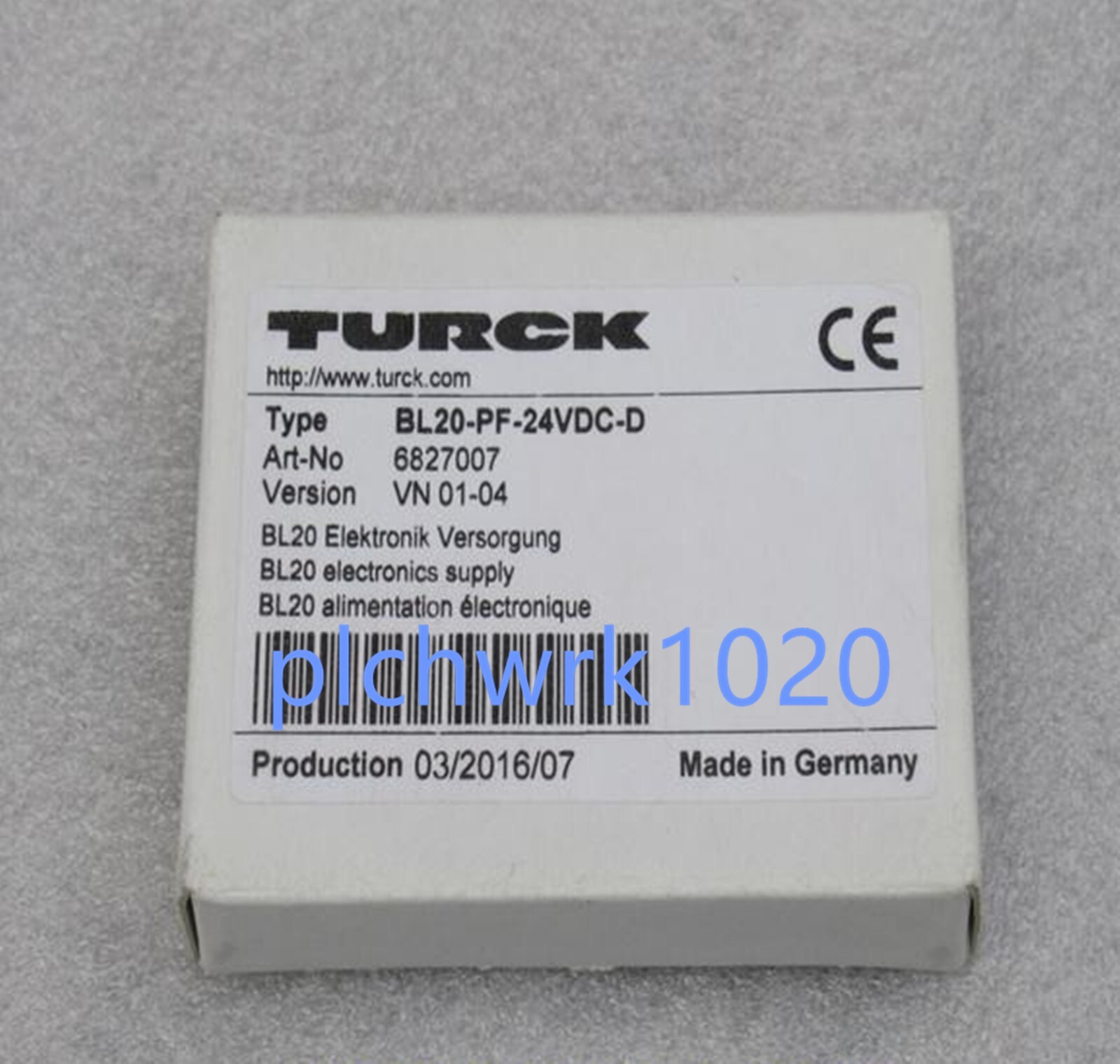 1 PCS NEW IN BOX TURCK module BL20-PF-24VDC-D 6827007