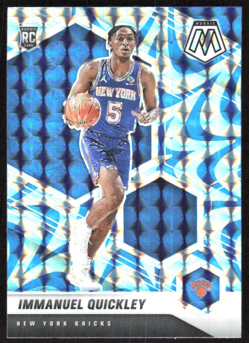 1318F 2020-21 Panini Mosaic #208 Immanuel Quickley Mosaic Reactive Blue