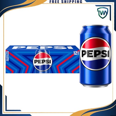 #ad Pepsi Cola Soda Pop 12 fl oz 12 pack Cans Free Shipping $6.95