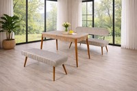 Esstisch Bank Bank Mit RüCkenlehne Esszimmer Stil Modern Farbe Braun