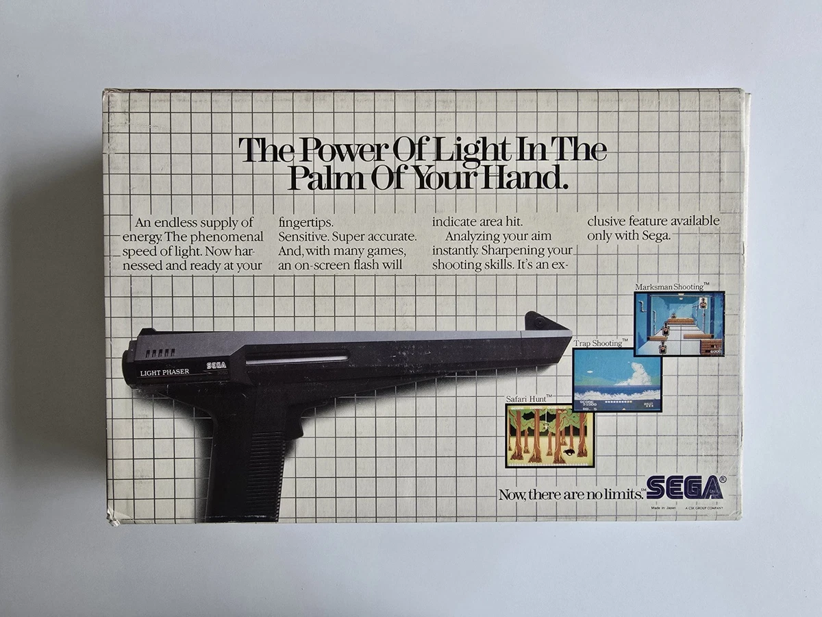 The Sega Light Phaser (Pistolet Optique) Pour Master System - Complet Et Fonctionnel, Bon état