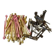 Vntg Hair Rollers Pins Clips Lot: Lady Ellen, Flamingo, Tip-Top, Solo, Goody