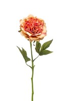 Artplants Kunstblume Pfingstrose Gavron, Orange, 55Cm