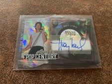 2026 Leaf Metal Pop Century Huey Lewis Vinyl Signs Auto Crystal Silver #/20