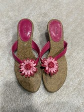 Vintage Fioni Pink Sandal With Flower Size 36