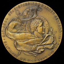 1914 Baltimore, Maryland National Star-Spangled Banner Centennial Medal 51mm