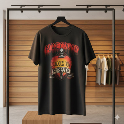 Vintage Horror Rock Graphic Tee   School s Out Forever Style T-Shirt - T586