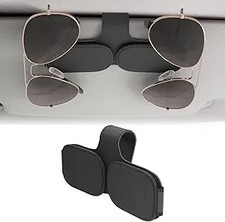 Sunglass Holder for Car Double Clip, Sunglasses Clip for Car Viso Color: Black