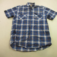 Ariat Shirt Mens Large Short Sleeve Button Front Pockets Outdoors Plaid Workwear
