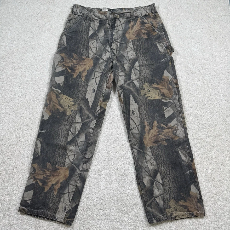 Vintage Carhartt Realtree Camo Carpenter Pants B158 36x30 (34x29) Made in USA - Image 2 of 4