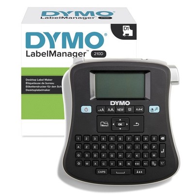 Dymo S0784460 Etikettendrucker 210D Azerty Tastatur, Schwarz;Silber LM 210D LM 2